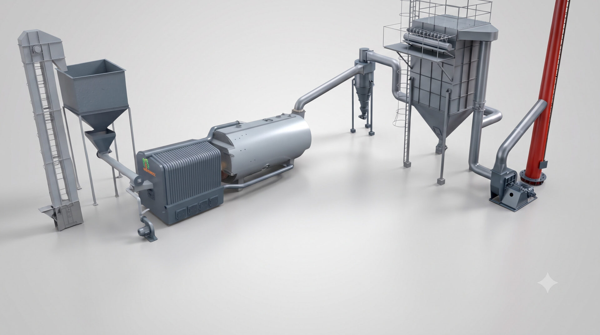 OBR Max biomass conversion kit on a steam boiler